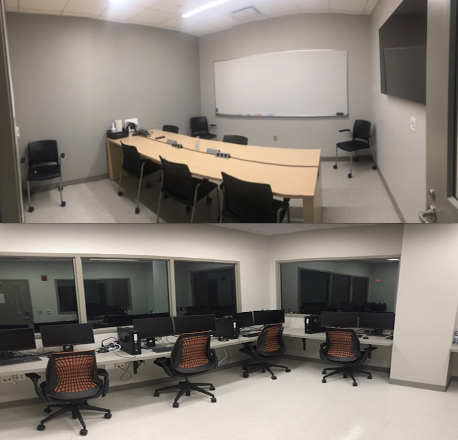 Control Room and Debriefing Room for simulation medical doctor nurse student training
